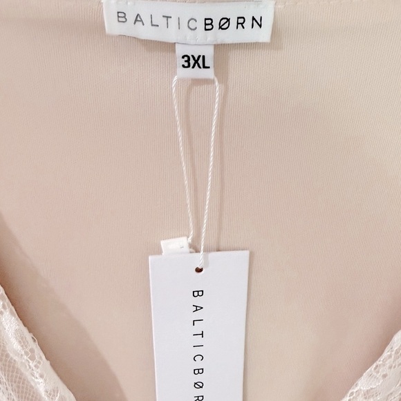 πποΈ NWT - BALTIC BORN Elaina Lace Tulle Midi Dress | Cream Peach Off-White Sz 3X - Picture 5 of 8